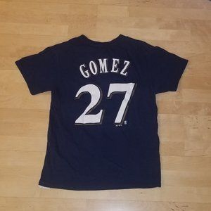 Milwaukee Brewers Carlos Gomez Majestic T-Shirt Shirsey